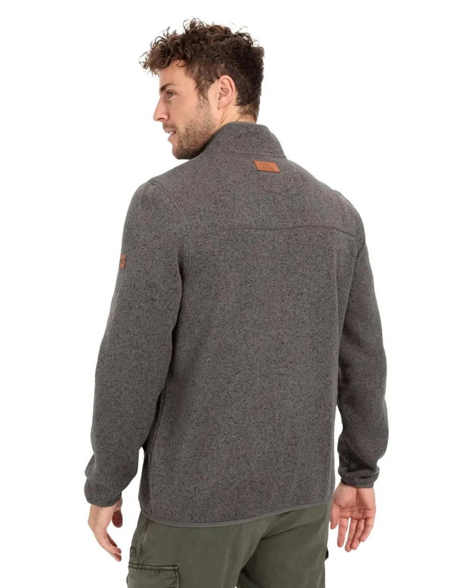 Camel Active Vest grijs gemêleerd wijde fit