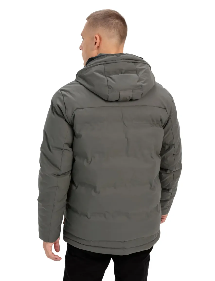 Camel Active Tussenjas grijs effen capuchon