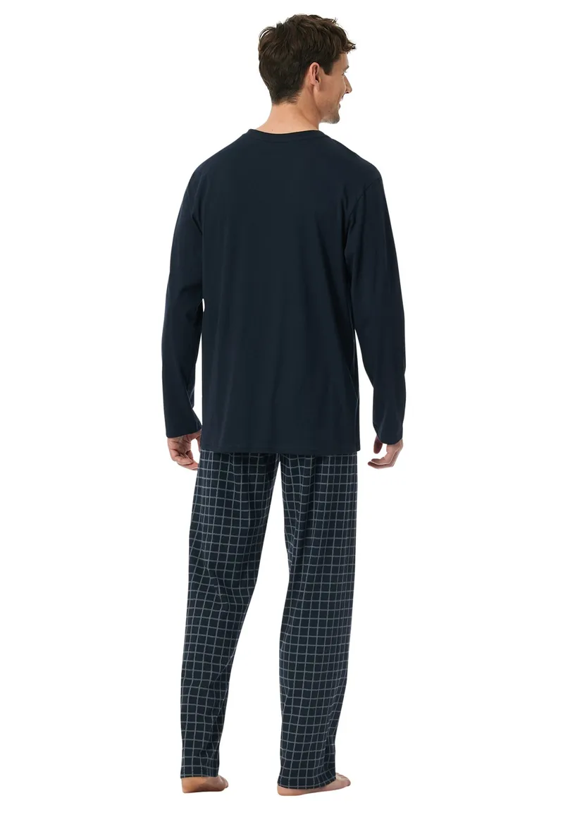 Pyjama donkerblauw Schiesser