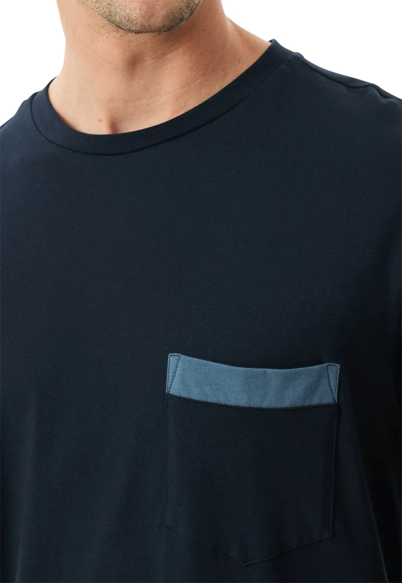 Pyjama donkerblauw Schiesser