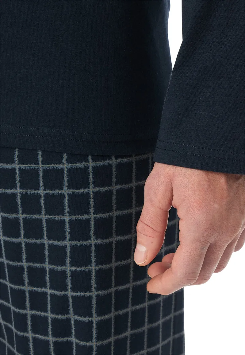 Pyjama donkerblauw Schiesser