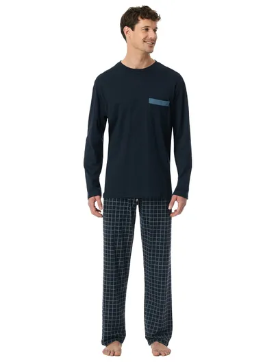 Schiesser Pyjama donkerblauw Schiesser