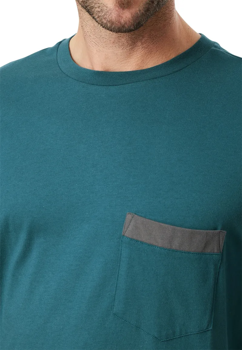 Schiesser pyjama groen normale fit