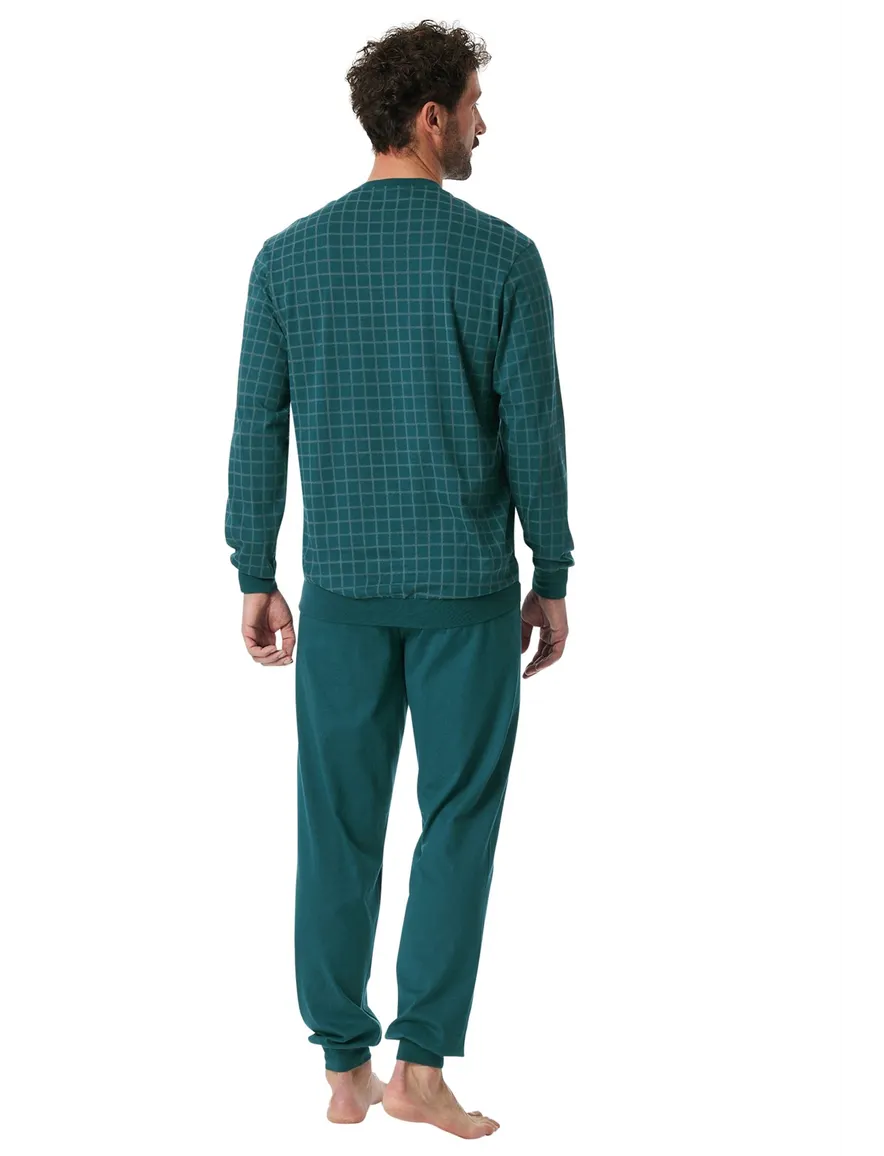 Pyjama groen Schiesser