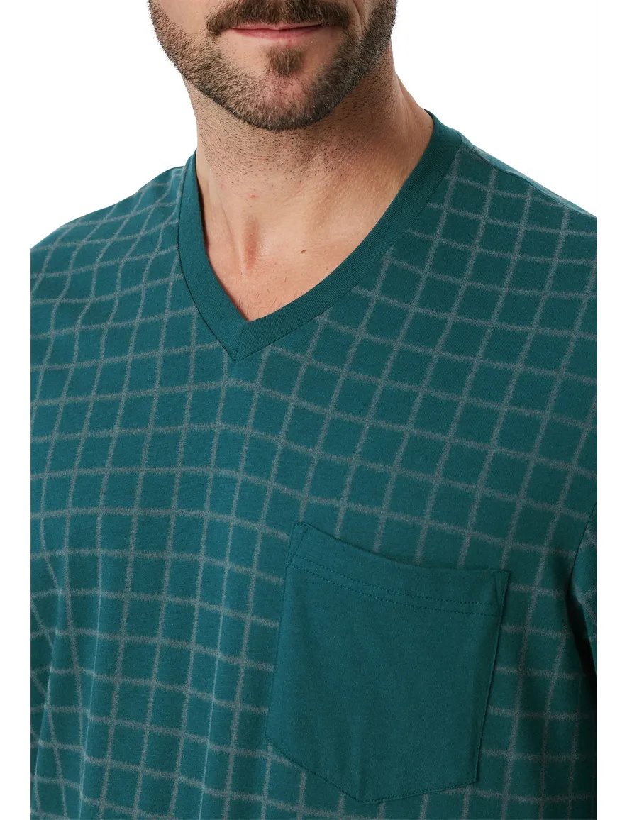 Pyjama groen Schiesser
