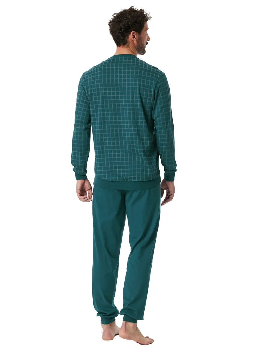 Pyjama groen Schiesser