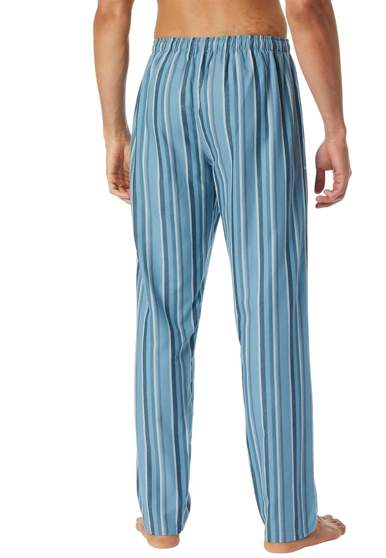 Pyjamabroek Schiesser blauw gestreept