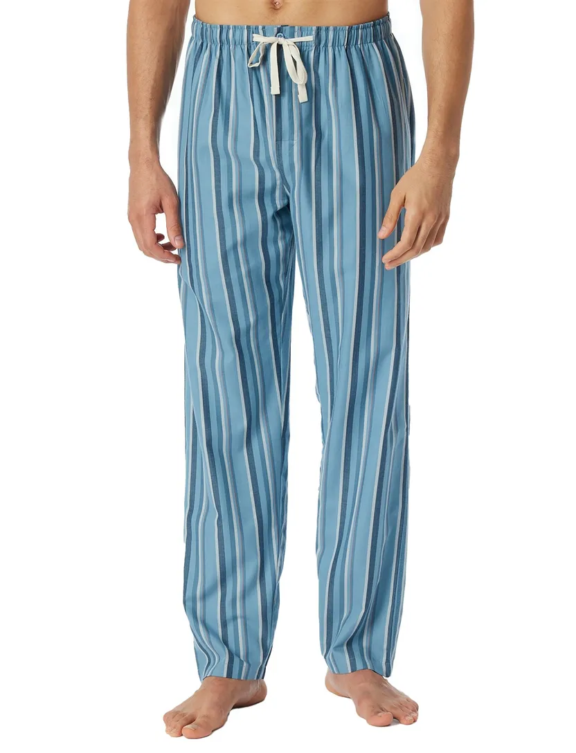 Pyjamabroek Schiesser blauw gestreept