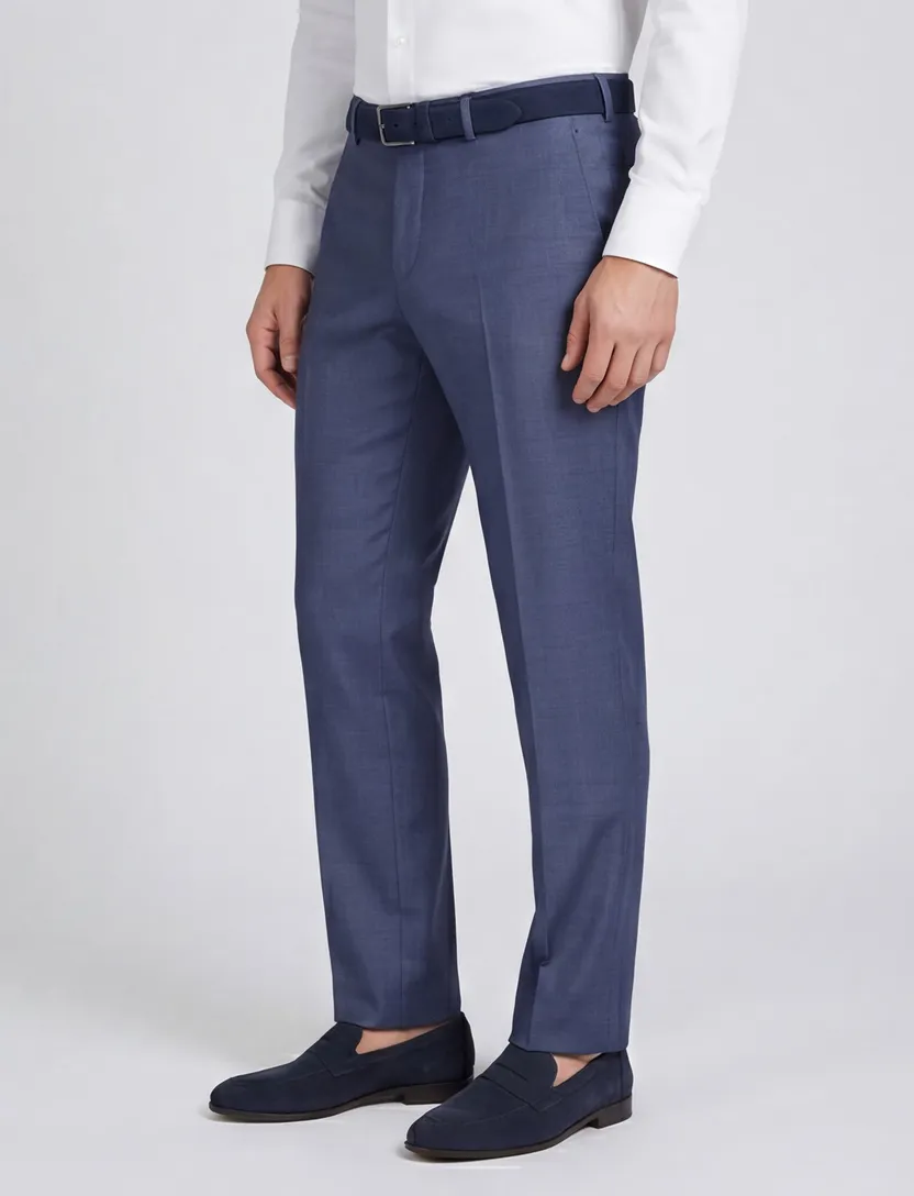 pantalon Roy Robson mix en match blauw virgin wol