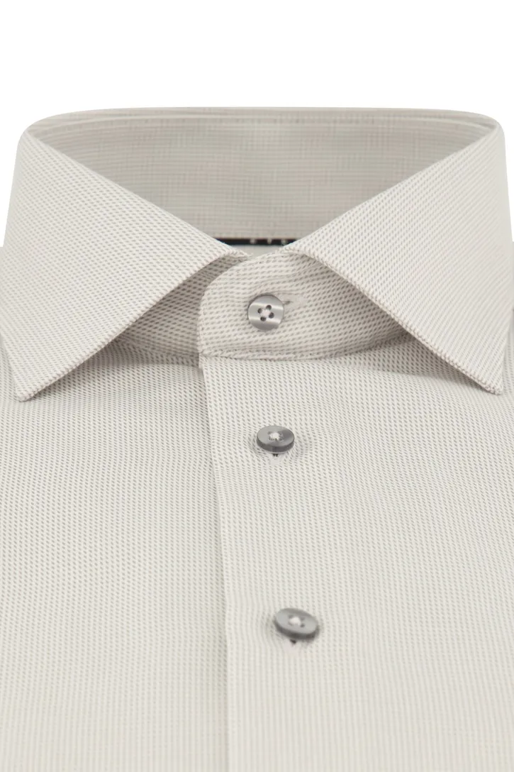 Eterna overhemd Comfort Fit borstzak beige strijkvrij