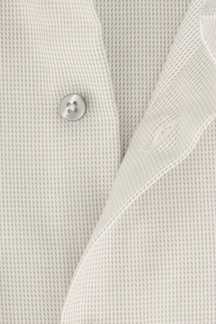 Eterna overhemd Comfort Fit borstzak beige strijkvrij