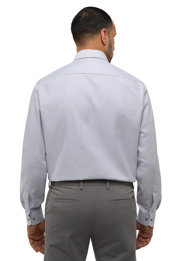 Eterna overhemd Comfort Fit borstzak beige strijkvrij