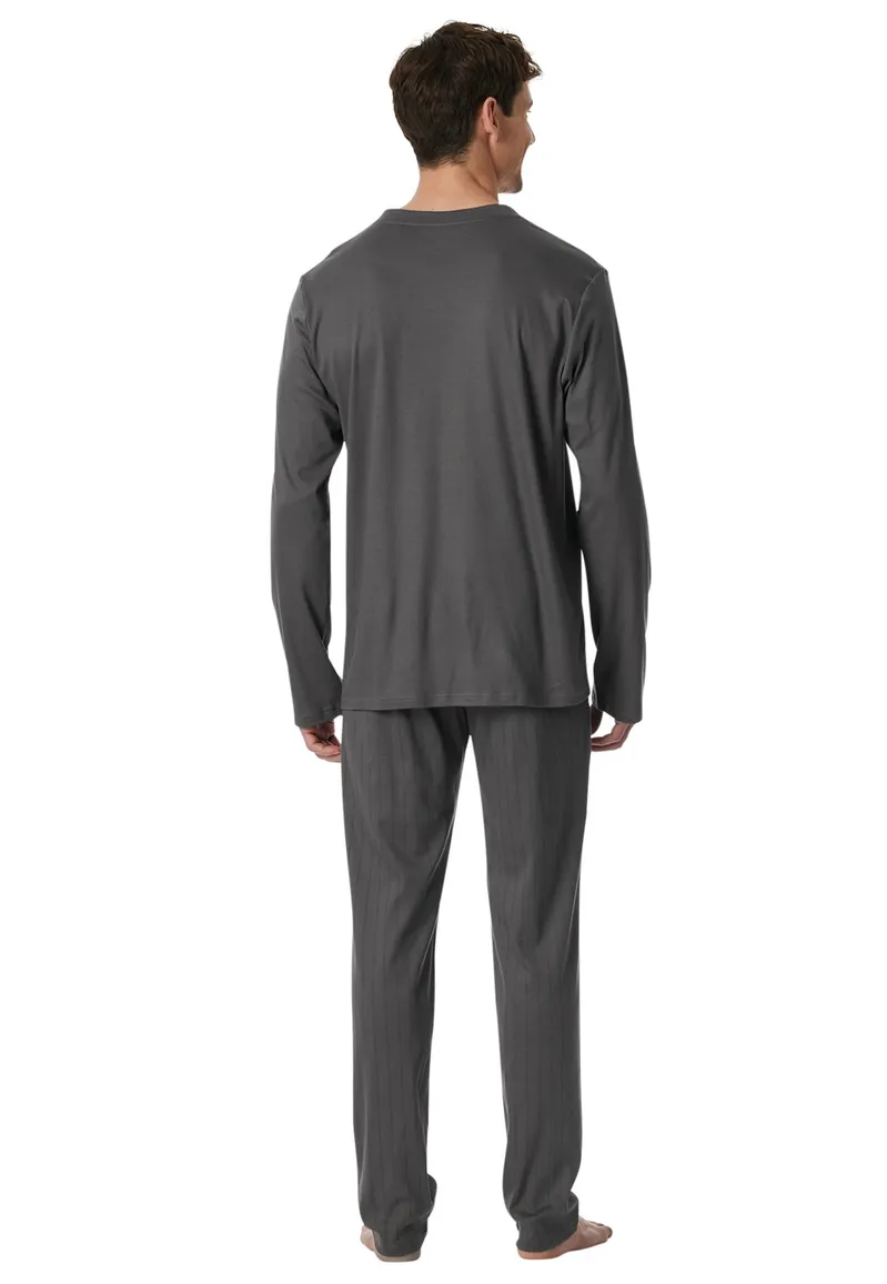 Schiesser pyjama grijs effen