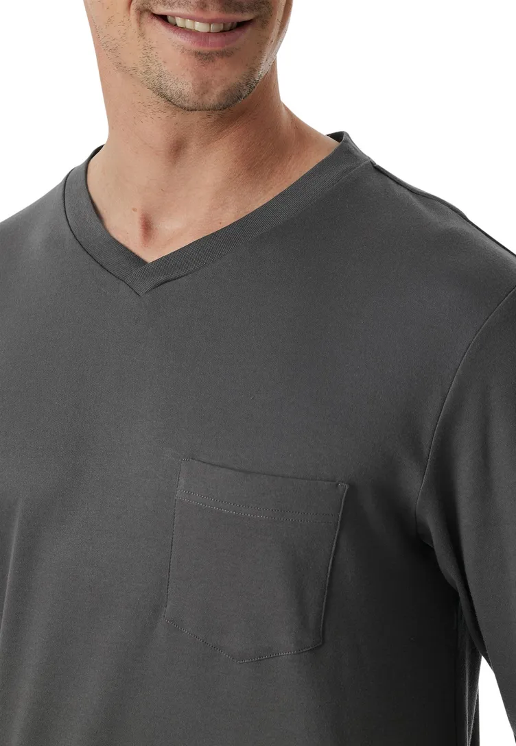 Pyjama Schiesser grijs normale fit