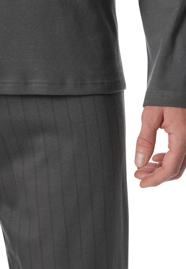 Pyjama Schiesser grijs normale fit