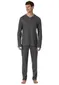 Pyjama Schiesser grijs normale fit