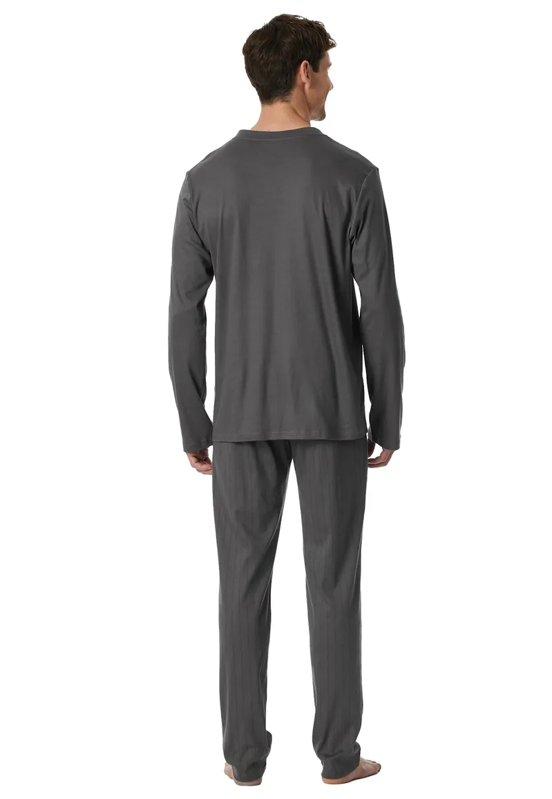 Schiesser pyjama grijs effen