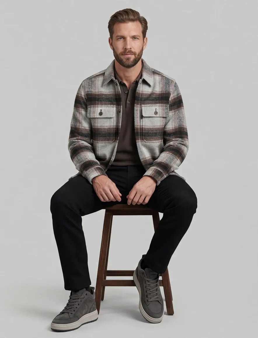 Overshirt bruin Vanguard