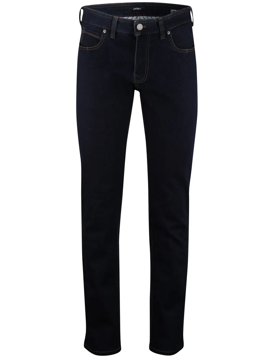Gardeur jeans donkerblauw denim 5-pocket normale fit