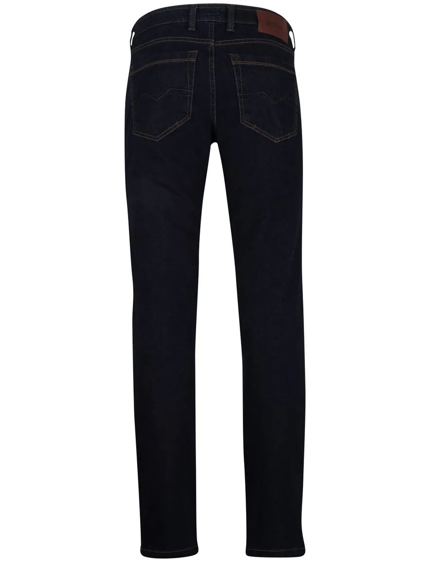 Gardeur jeans donkerblauw denim 5-pocket normale fit