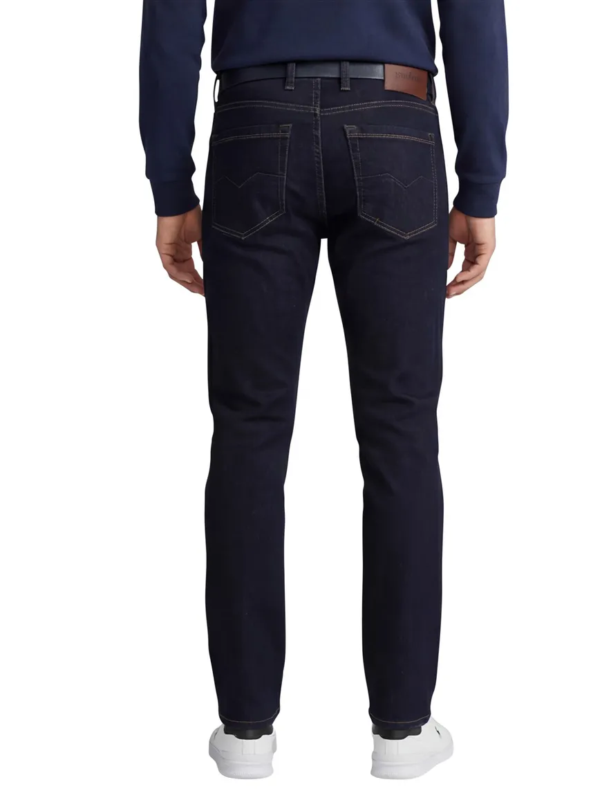 Gardeur jeans donkerblauw denim 5-pocket normale fit