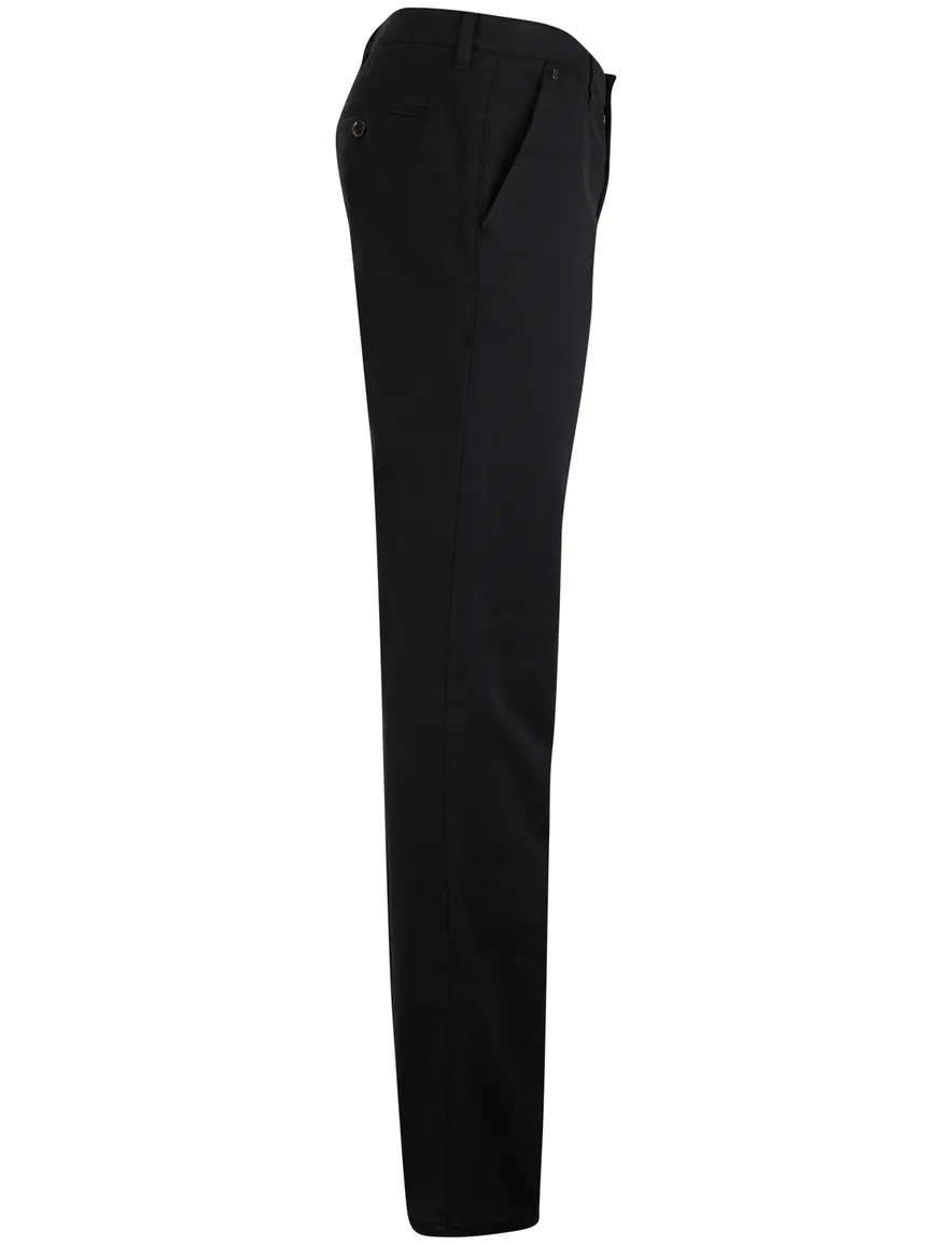 Gardeur pantalon flatfront antraciet effen katoen normale fit