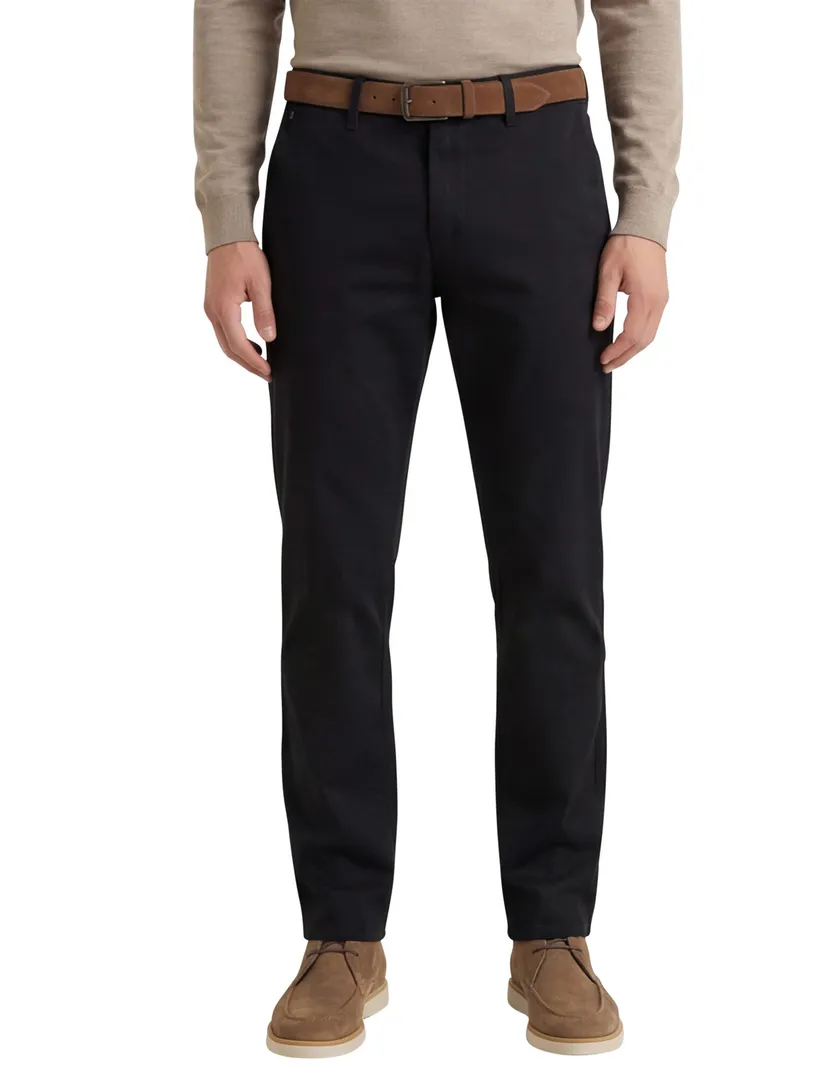 Gardeur pantalon katoen effen grijs flatfront normale fit
