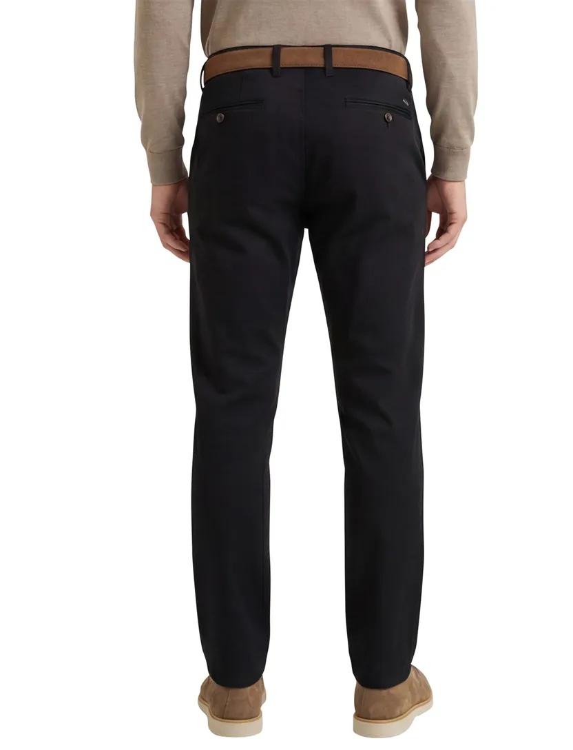 Gardeur pantalon katoen effen grijs flatfront normale fit