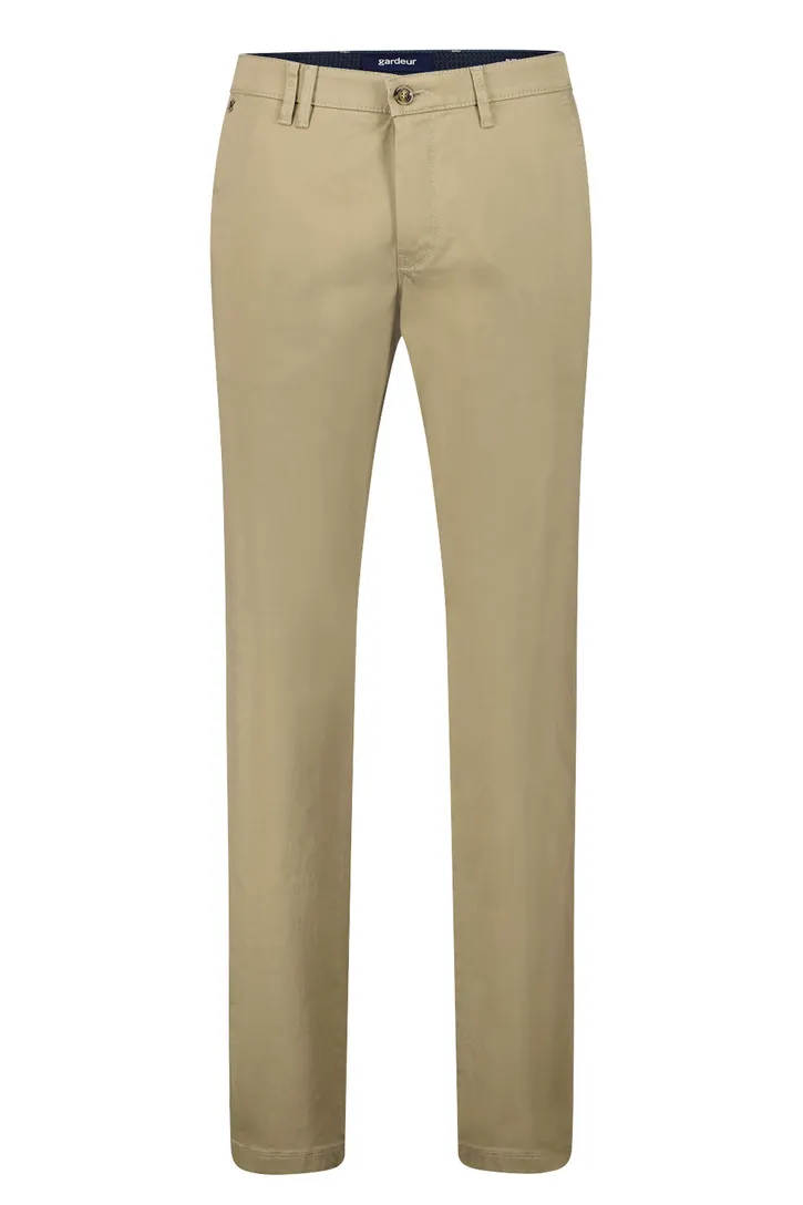Gardeur pantalon Seven camel ton katoen