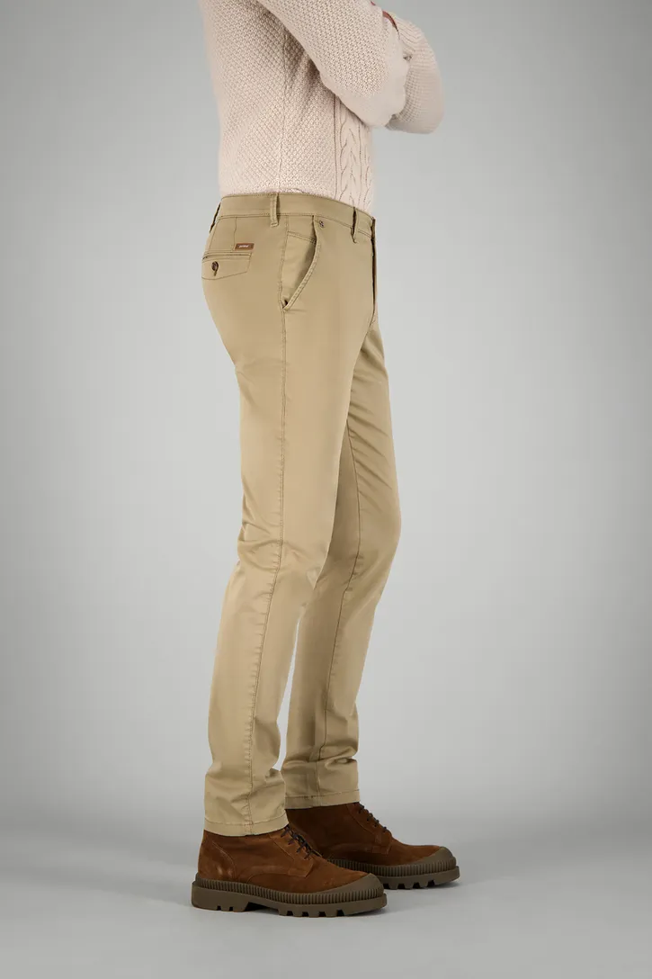 Gardeur pantalon Seven camel ton katoen