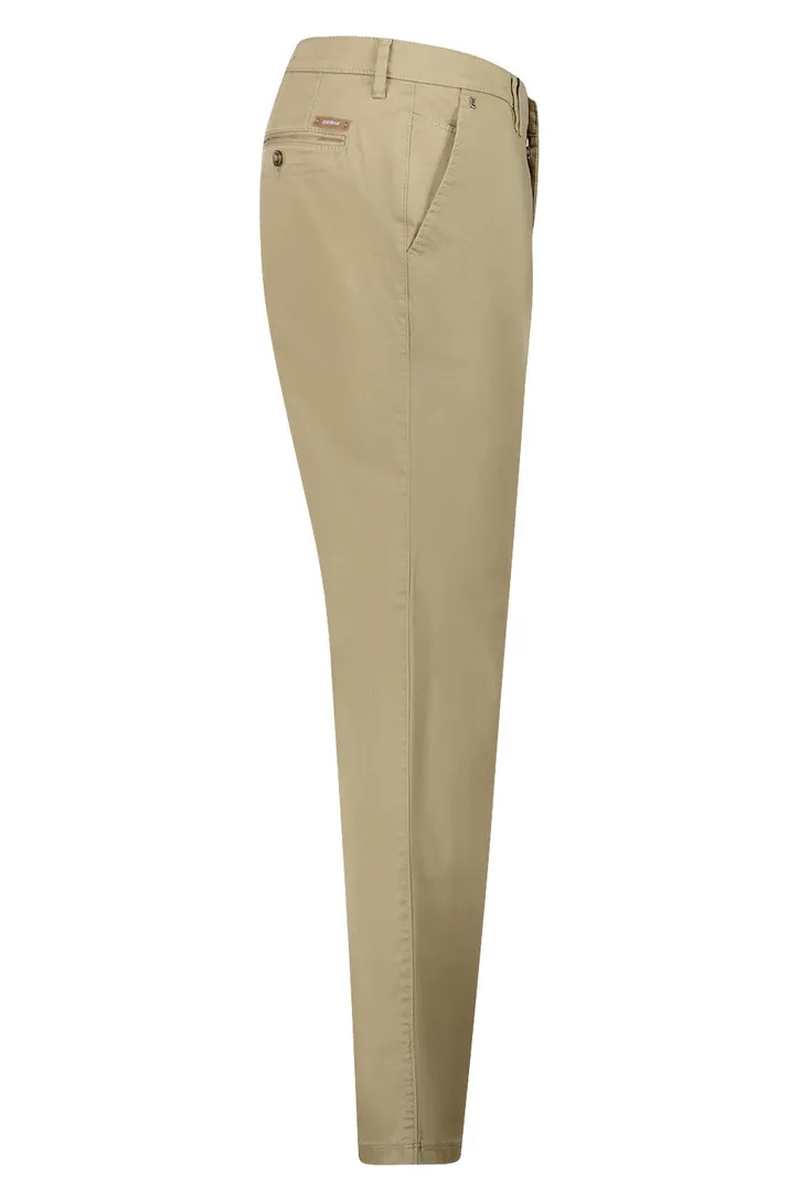 Gardeur pantalon Seven camel ton katoen