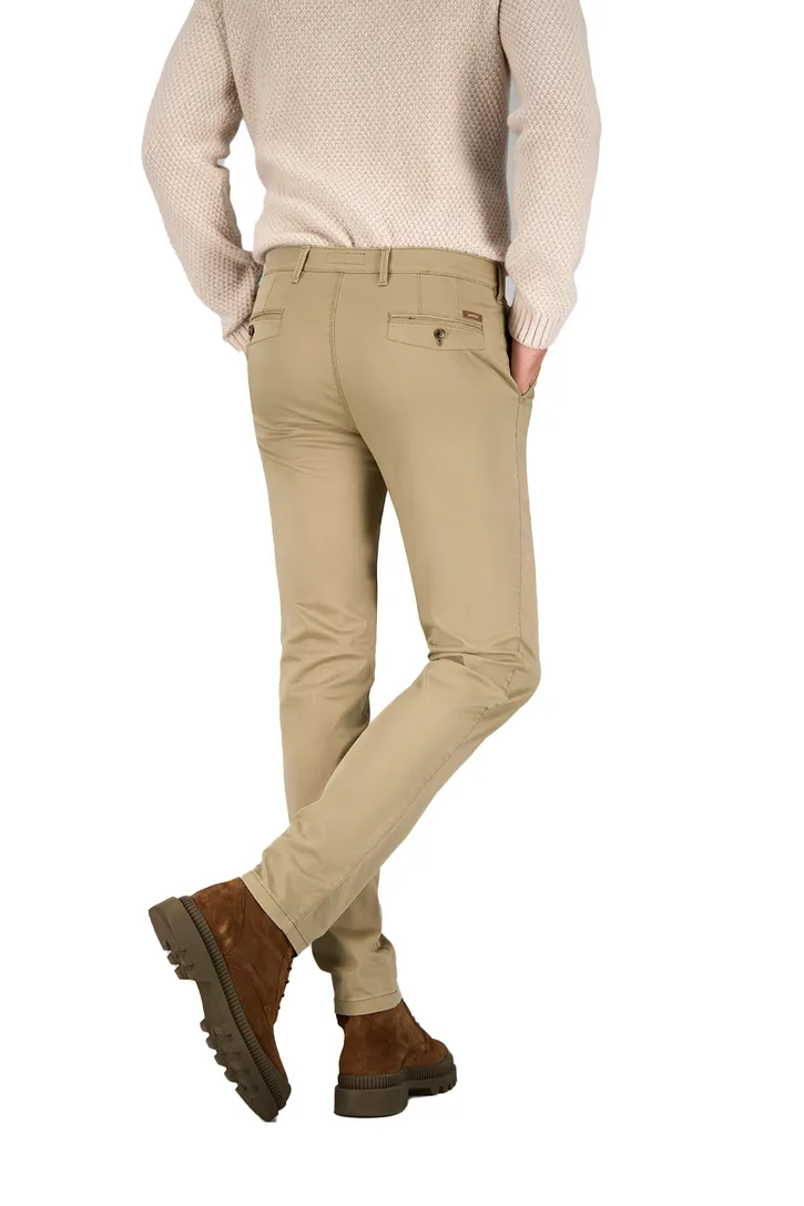 Gardeur pantalon Seven camel ton katoen