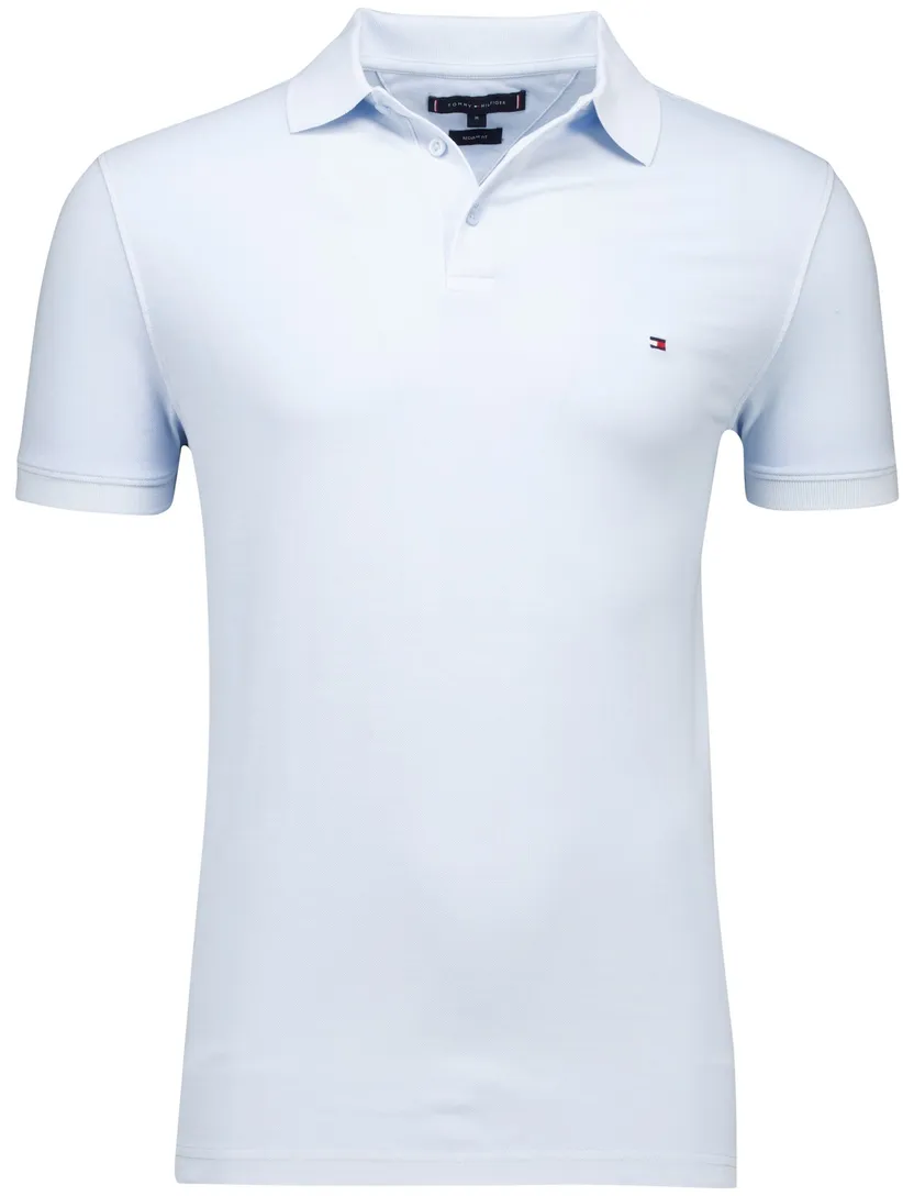 poloshirt korte mouw Tommy Hilfiger lichtblauw