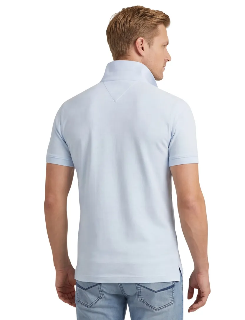 poloshirt korte mouw Tommy Hilfiger lichtblauw