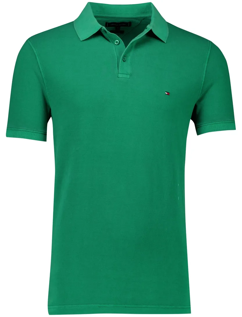 katoenen Tommy Hilfiger polo groen normale fit