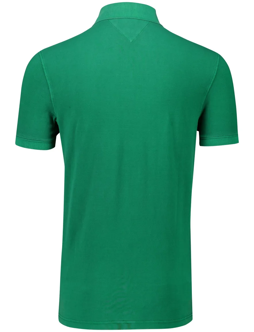 Tommy Hilfiger polo groen effen normale fit pique
