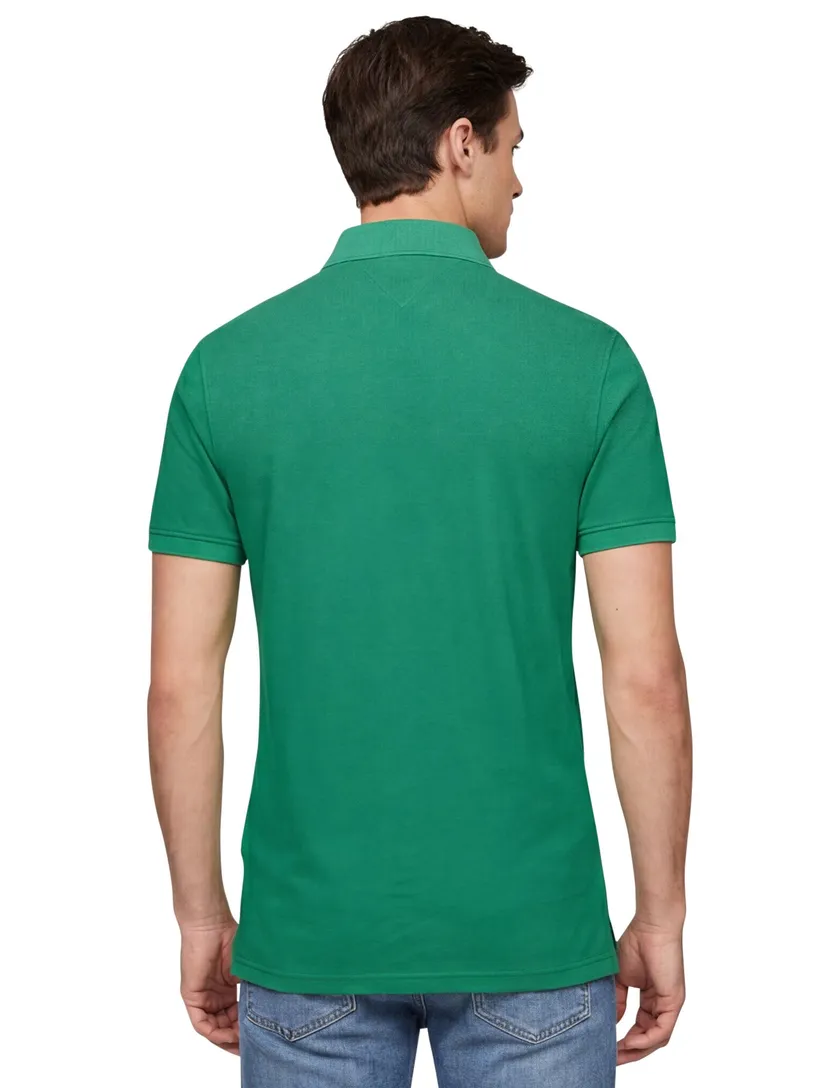 katoenen Tommy Hilfiger polo groen normale fit