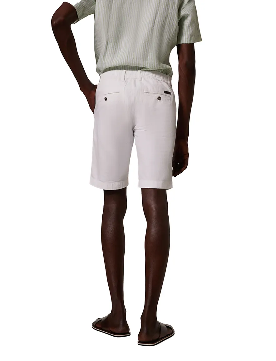 Pierre Cardin Lyon bermuda wit effen normale fit