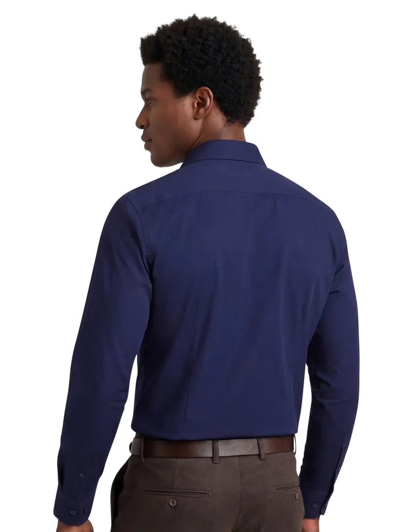 Eterna overhemd lange mouwen donkerblauw slim fit