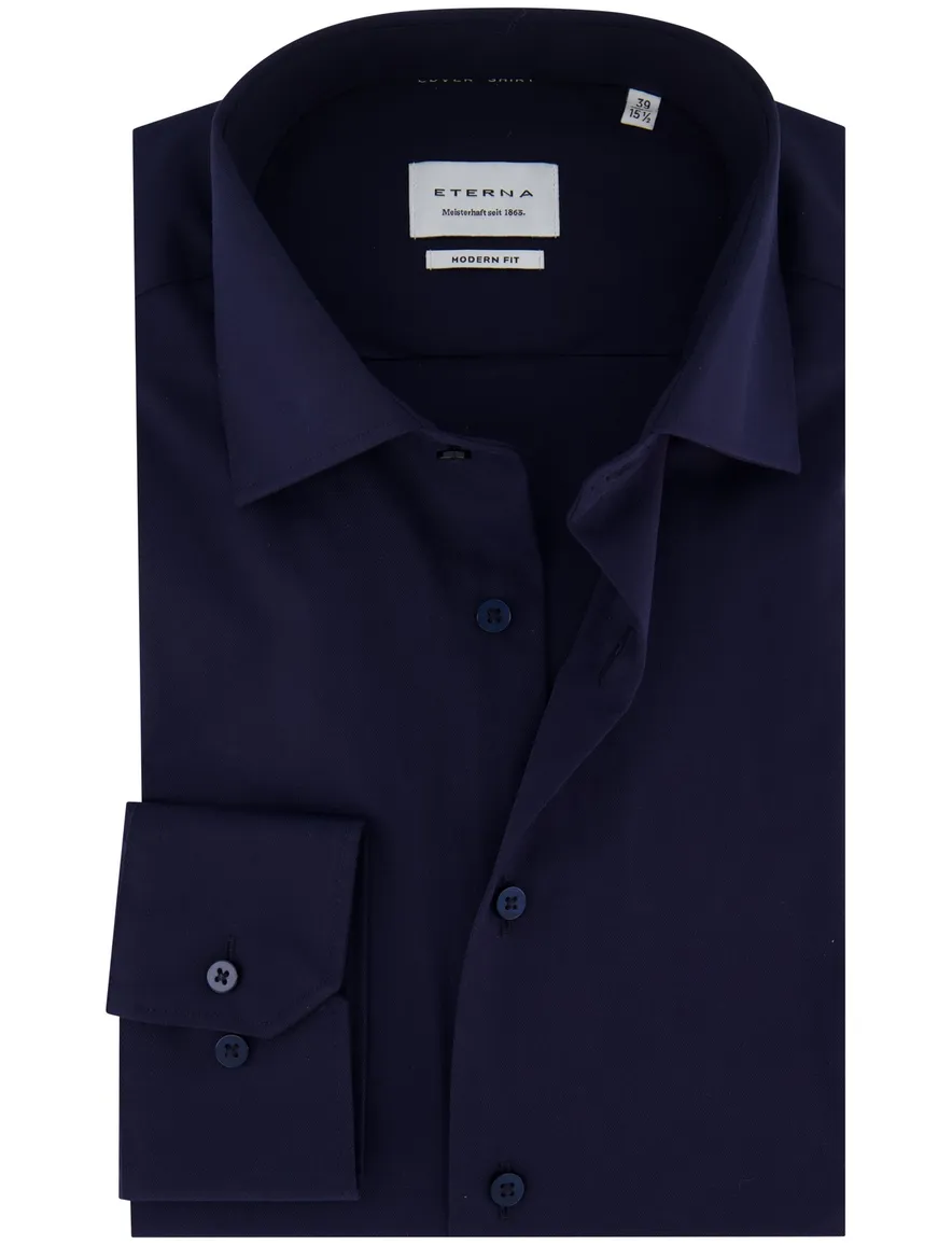 Eterna overhemd Modern Fit donkerblauw