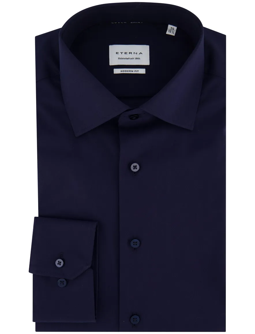 Eterna overhemd Modern Fit donkerblauw