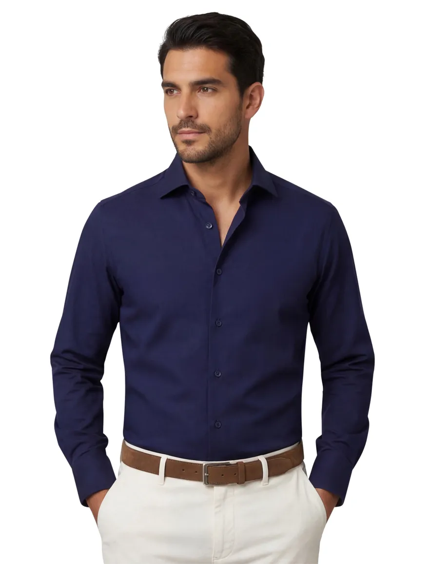 Eterna overhemd Modern Fit donkerblauw