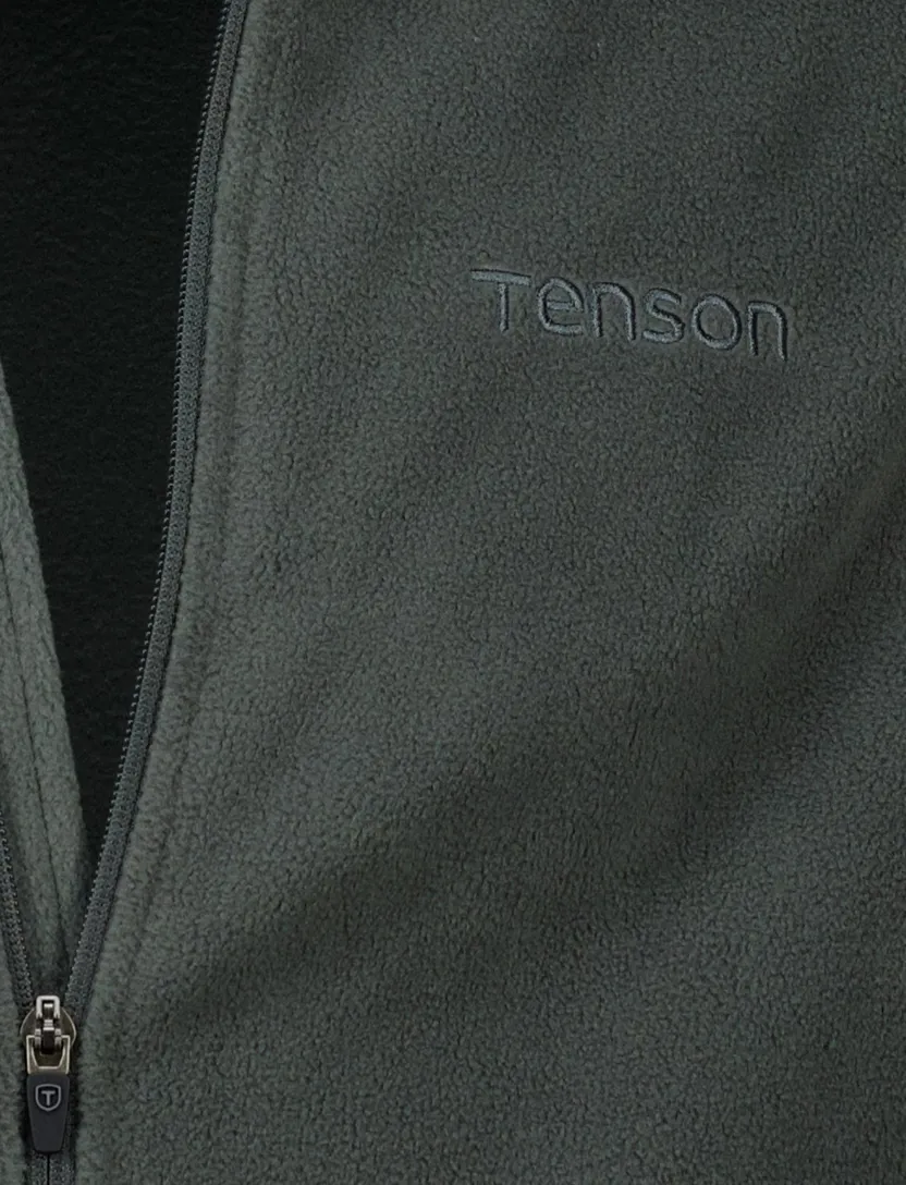 Tenson fleece vest antraciet effen normale fit