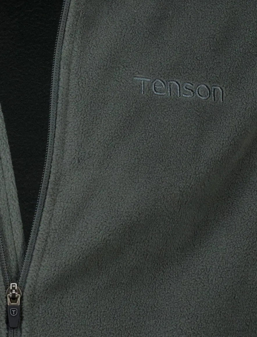 Tenson fleece vest effen antraciet normale fit