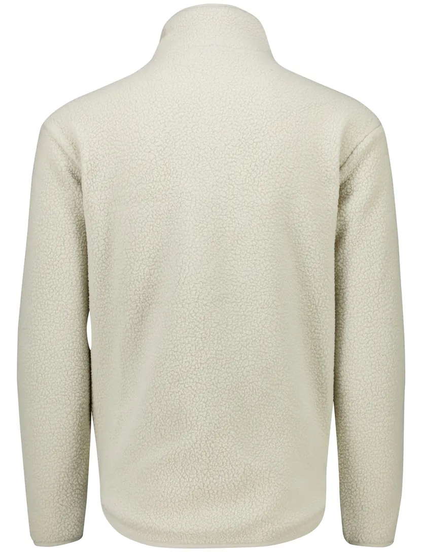 Tenson fleece half zip sweater effen beige