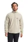 Tenson fleece half zip sweater effen beige