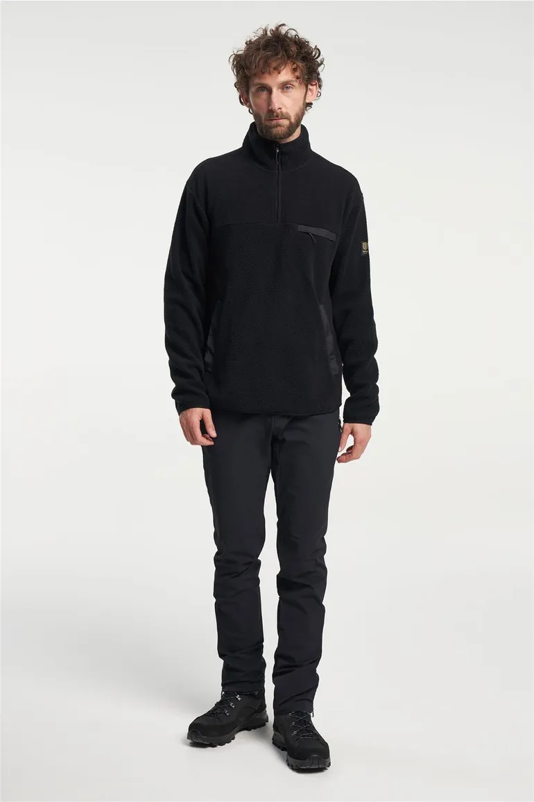 Tenson fleece teddy sweater zwart