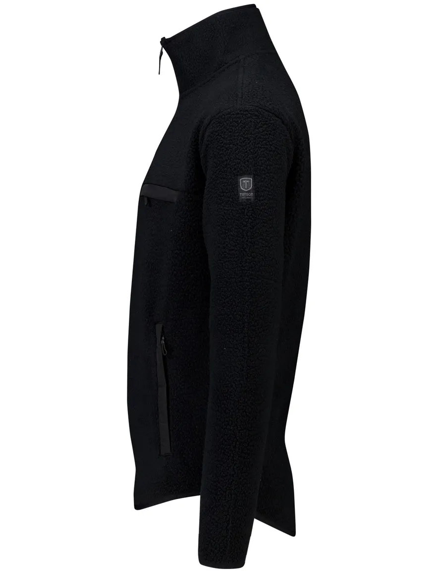 Tenson fleece teddy sweater zwart