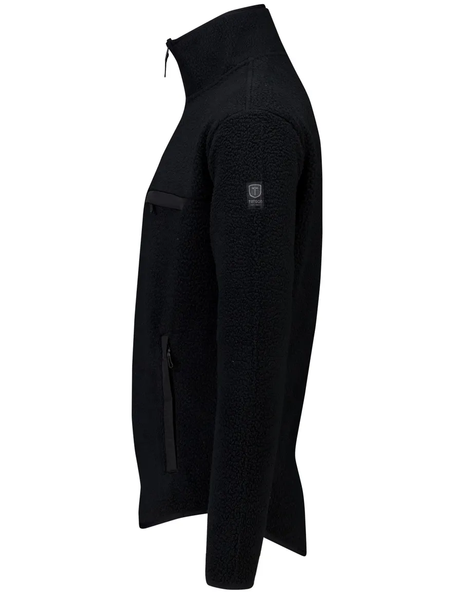 Tenson fleece teddy sweater zwart