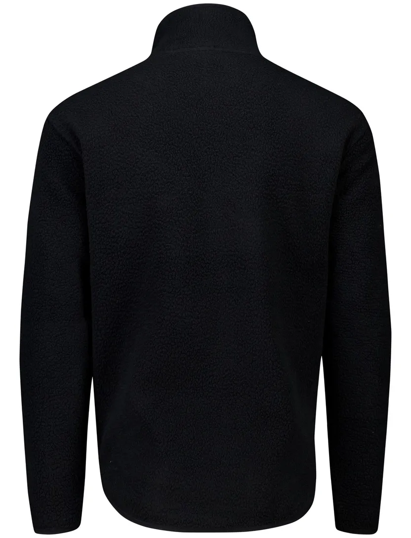 sweater Tenson fleece half zip effen zwart